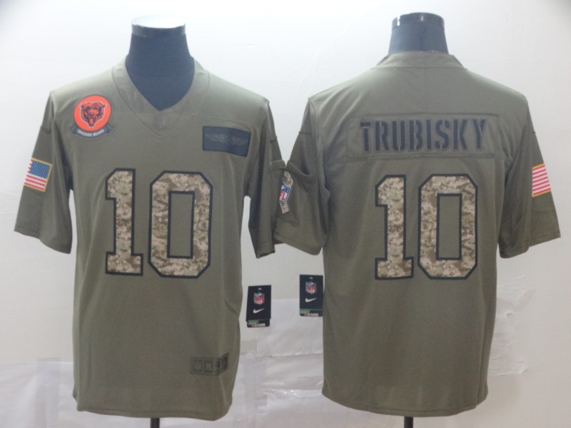 Men's Chicago Bears Mitch Trubisky #10 Brown Team Jersey